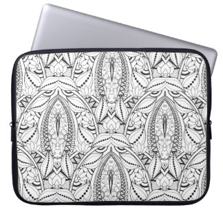 Abstracte driepartijendwars laptop sleeve