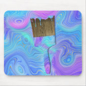 Abstracte dripverpenseel muismat (Voorkant)