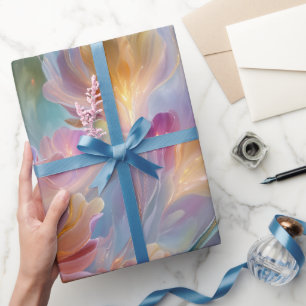 Abstracte dromerige bloementuin cadeaupapier