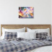 Abstracte dromerige bloementuin canvas afdruk (Insitu (Slaapkamer))