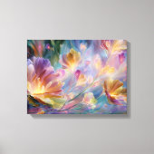 Abstracte dromerige bloementuin canvas afdruk (Voorkant)
