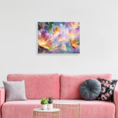 Abstracte dromerige bloementuin canvas afdruk (Insitu (Woonkamer))