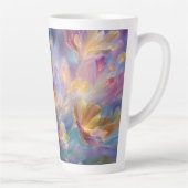 Abstracte dromerige bloementuin latte mok (Rechts)