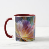 Abstracte dromerige bloementuin mok (Links)