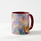 Abstracte dromerige bloementuin mok (Voorkant rechts)