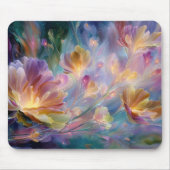 Abstracte dromerige bloementuin muismat (Voorkant)