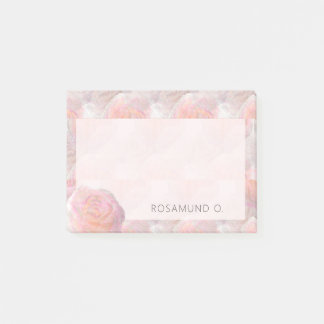 Abstracte Dromerige Pastelrozen met Naam Post-it® Notes