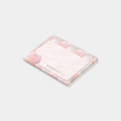 Abstracte Dromerige Pastelrozen met Naam Post-it® Notes (Schuin)