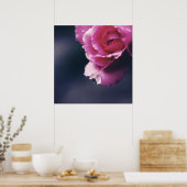 Abstracte drop-on roze roze roze macroomvormer poster (Keuken)