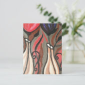 ABSTRACTE DRUKTULIPS BRIEFKAART (Staand voorkant)