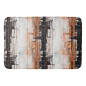 Abstracte druppelverf van koper, zwart en wit badmat (Voorkant)