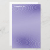 Abstracte Dubbele Paarse Zwemmen Aangepast Briefpapier (Voorkant / Achterkant)