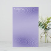 Abstracte Dubbele Paarse Zwemmen Aangepast Briefpapier (Staand voorkant)