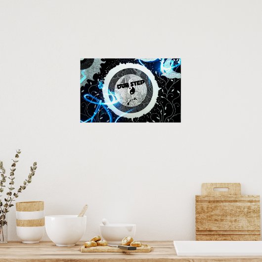 Abstracte Dubstep luidspreker Dub-stap Poster (Keuken)