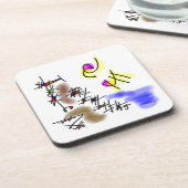 abstracte duikers drankjes onderzetter (Linkerzijde)