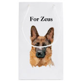 Abstracte Duitse Shepard Gift Bag Klein Cadeauzakje (Achterkant)