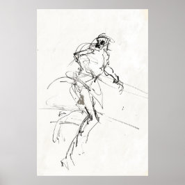 Abstracte Dynamic Figure Sketch - Poster