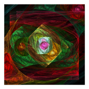 Abstracte dynamische verbindingen perfect poster