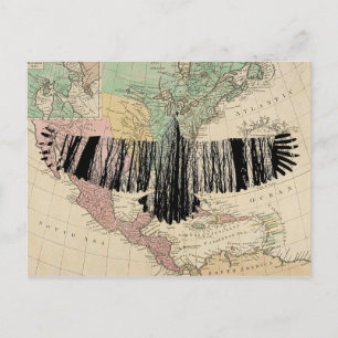 Abstracte Eagle Tree Silhouettes Natuur Animal Art Briefkaart