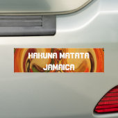 Abstracte Earth Tone Swirl Art Print Bumpersticker (Op auto)