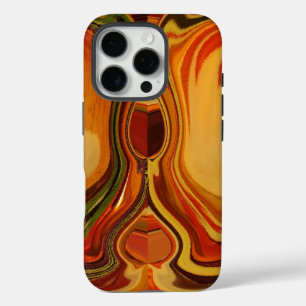 Abstracte Earth Tone Swirl Art Print iPhone 16 Pro Hoesje