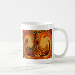 Abstracte Earth Tone Swirl Art Print Koffiemok