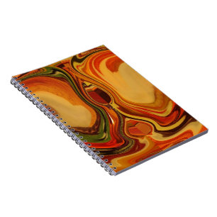 Abstracte Earth Tone Swirl Art Print Notitieboek