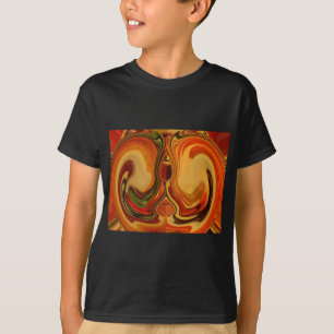 Abstracte Earth Tone Swirl Art Print T-shirt