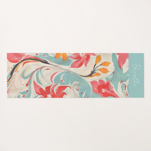 Abstracte Ebru Yogamat (Achterkant (horizontaal))