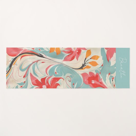 Abstracte Ebru Yogamat (Voorkant (horizontaal))