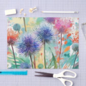 Abstracte Echinops Flowers Tissuepapier (Craft)