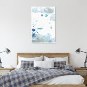 Abstracte één lijn drie gezicht kunst met Ice eyes Canvas Afdruk (Insitu (Slaapkamer))