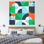 Abstracte eenvoudige vormen canvas afdruk (Insitu (Slaapkamer))