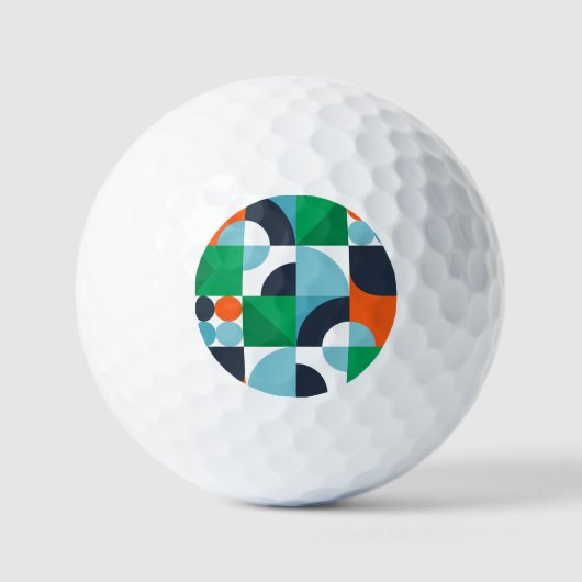 Abstracte eenvoudige vormen golfballen (Voorkant)