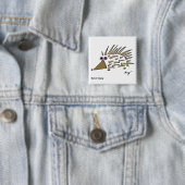 Abstracte egel-Button Vierkante Button 5,1 Cm (In situ)
