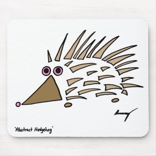 Abstracte Egel Mousepad Muismat (Voorkant)