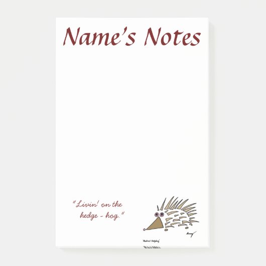 Abstracte egel plakbiljetten post-it® notes (Voorkant)