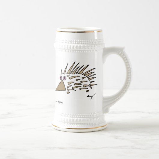 Abstracte egel Stein Bierpul (Rechts)
