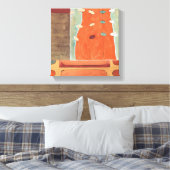 Abstracte eierparade door Erica J Vess Canvas Afdruk (Insitu (Slaapkamer))