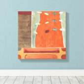 Abstracte eierparade door Erica J Vess Canvas Afdruk (Insitu (Houten vloer))