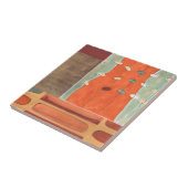 Abstracte eierparade door Erica J Vess Tegeltje (Zijkant)