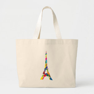 Abstracte Eiffel Tower, Frankrijk, Parijs Grote Tote Bag