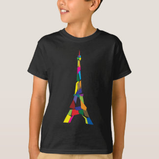 Abstracte Eiffel Tower, Frankrijk, Parijs T-shirt