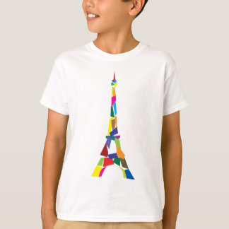 Abstracte Eiffel Tower, Frankrijk, Parijs T-shirt