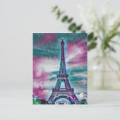 Abstracte Eiffeltoren Briefkaart (Staand voorkant)