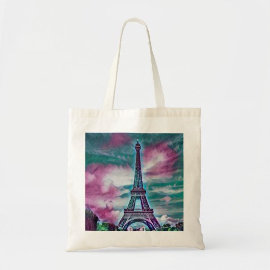 Abstracte Eiffeltoren Tote Bag (Voorkant)