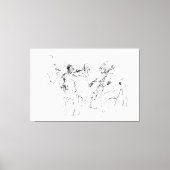Abstracte Elegant Jazz Band Sketch - Premium Canvas Afdruk (Voorkant)