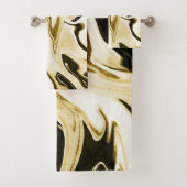 Abstracte elegant retro digital liquid marmer bad handdoek (Insitu)