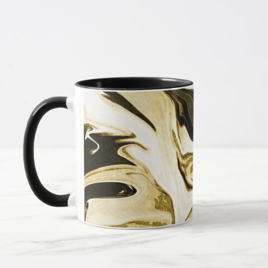 Abstracte elegant retro digital liquid marmer mok (Links)