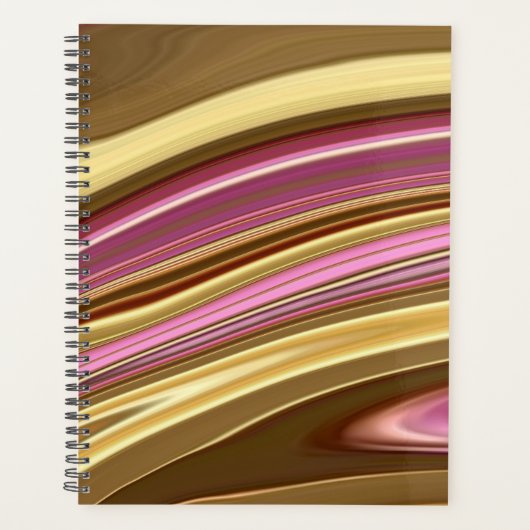 Abstracte elegant retro digital liquid marmer planner (Voorkant)
